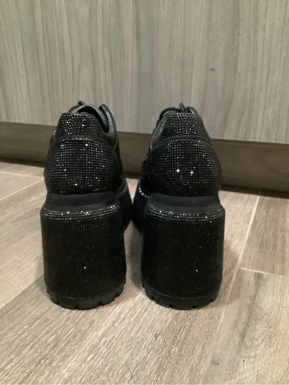 Dolls Kill Rhinestone Chunky Platform Heels